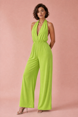 Combinaison col halter dos nu
