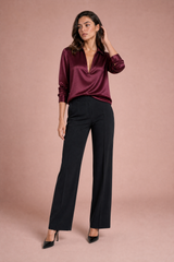 Chemise fluide col V