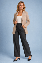 Blazer ajusté à col tailleur