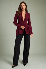 Blazer ajusté à dentelle