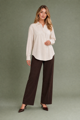 Chemise fluide à col chemise