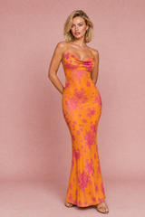 Robe florale dos nu