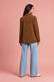 Blazer mi-long velours côtelé | Vue de dos | Lounelle Paris