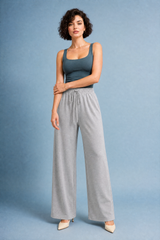Pantalon large fluide à cordon