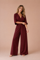 Combinaison col V taille haute