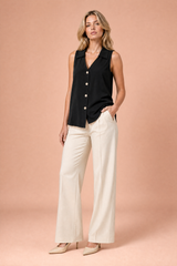Blouse sansmanches col en V