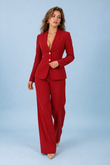 Ensemble blazer pantalon large