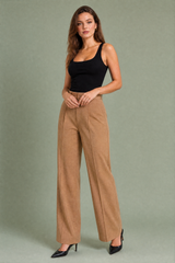 Pantalon tailleur blanc taille haute