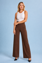 Pantalon large taille haute fluide