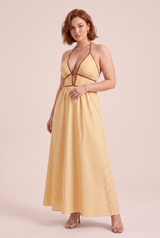 Robe longue col licou dos nu