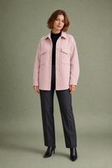 Manteau mi-long ample à revers