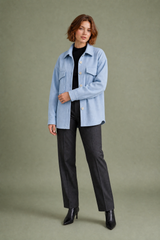 Manteau mi-long ample à revers