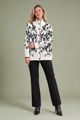 Gilet jacquard col montant