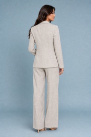 Ensemble blazer beige ample | Vue de dos | Lounelle Paris