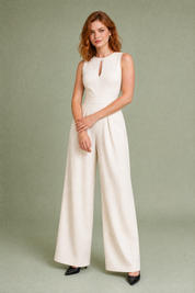 Combinaison rayée taille marquée | Variante Blanc | Lounelle Paris
