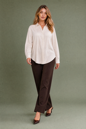 Chemise fluide à col chemise | Vue en mouvement | Lounelle Paris