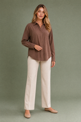 Chemise fluide à col chemise