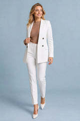Blazer mi-long à double boutonnage