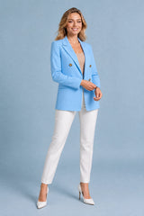 Blazer mi-long à double boutonnage