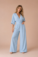 Combinaison col V taille haute