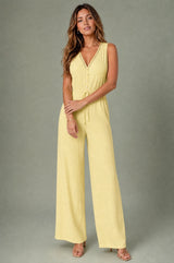Combinaison fluide col V jambes larges