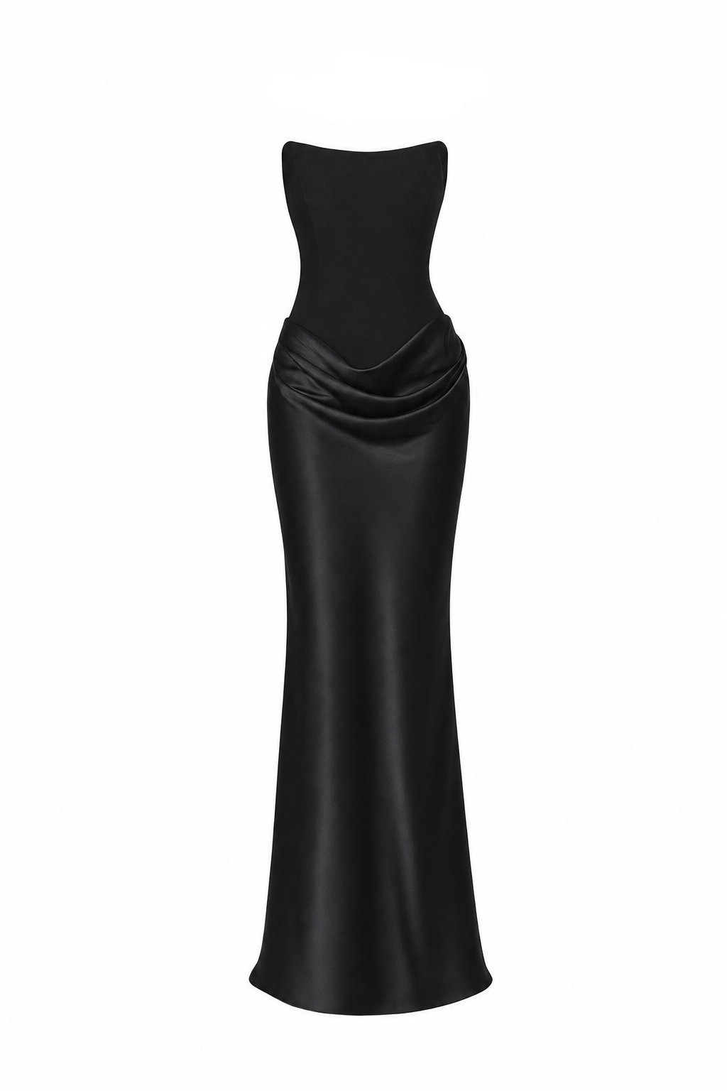 Robe longue drapée dos nu aperçu produit