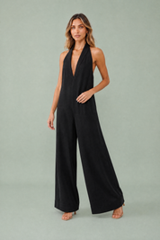 Combinaison ample col licou | Variante Noir | Lounelle Paris