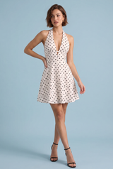 Robe à pois col licou