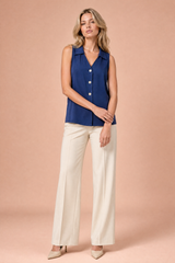 Blouse sansmanches col en V