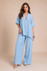 Ensemble pantalon ample col V