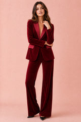 Ensemble velours revers satinés
