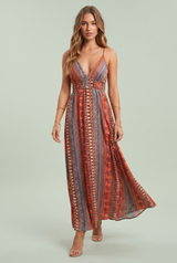 Robe longue fluide dos nu