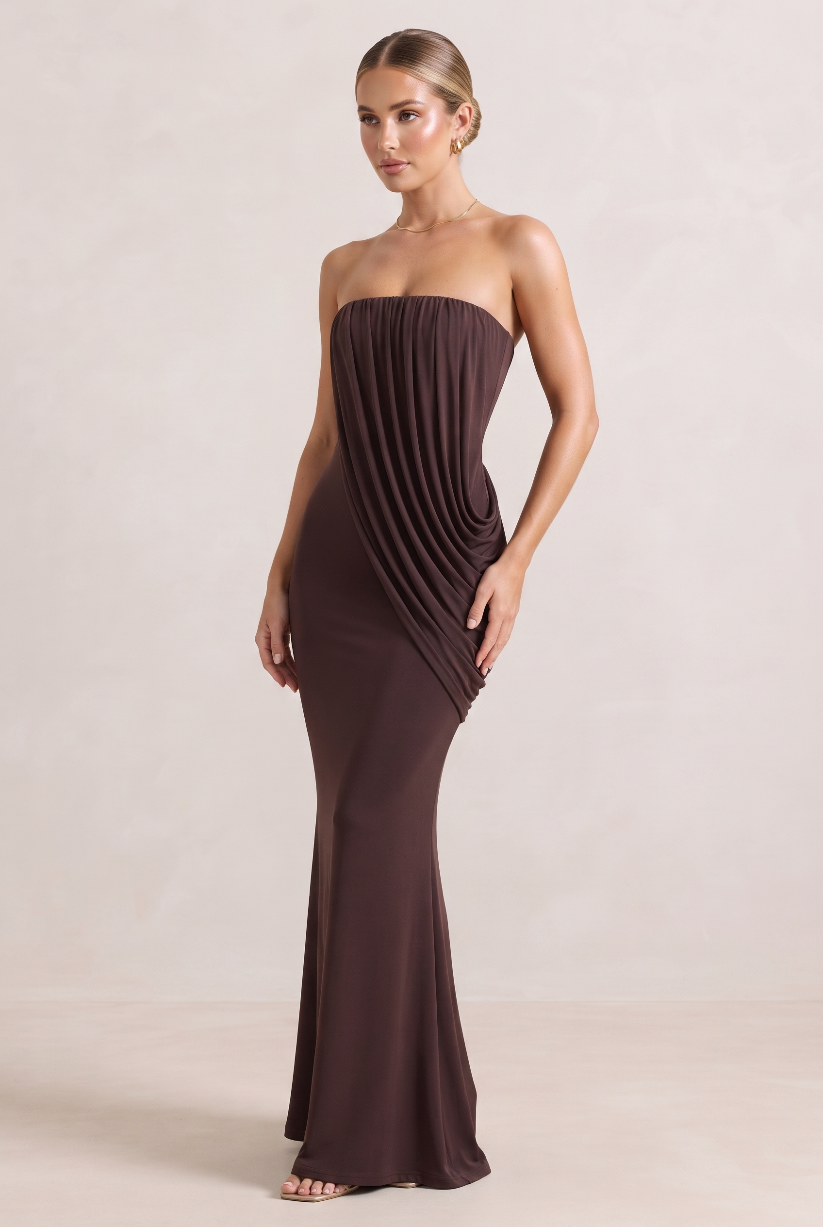 Robe longue bustier sirène | Vue de face | Lounelle Paris