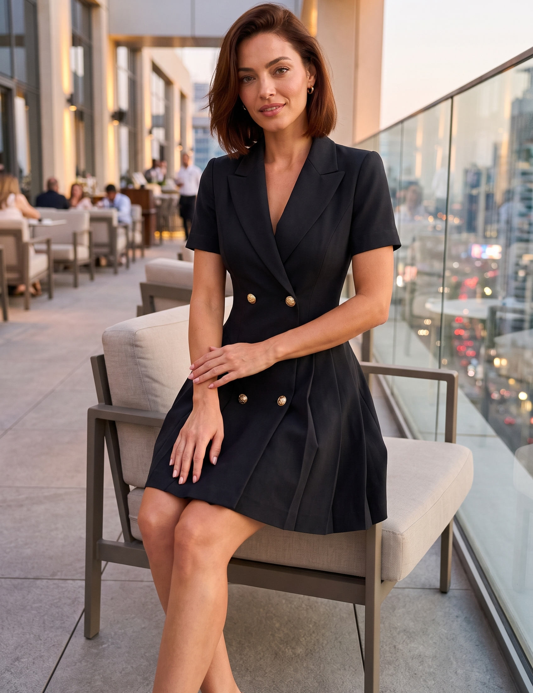 Robecol tailleur double boutonnage | Variante Noir - Lifestyle | Lounelle Paris