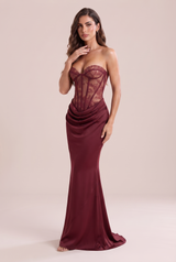 Robe bustier en dentelle