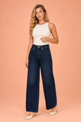 Jean ample taille mi-haute