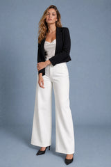 Jean taille haute jambe large