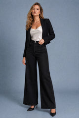 Jean taille haute jambe large