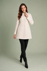 Manteau mi-long à col montant