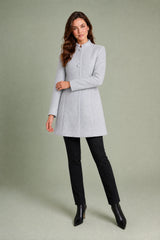 Manteau mi-long à col montant