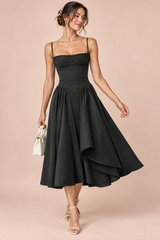 Robe bustier midi noire