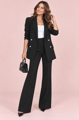 Ensemble tailleur noir croisé