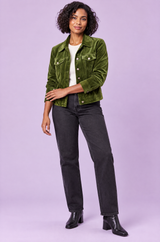 Veste-chemise olive à poches utilitaires