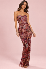 Robe moulante bustier rouge