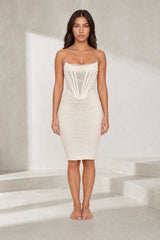 Robe bandeau effet corset