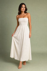 Robe bustier épaules dénudées