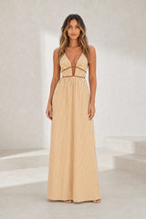 Robe longue col licou dos nu
