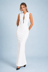 Robe longue moulante ajourée
