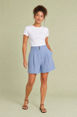 Short taille haute coupe ample